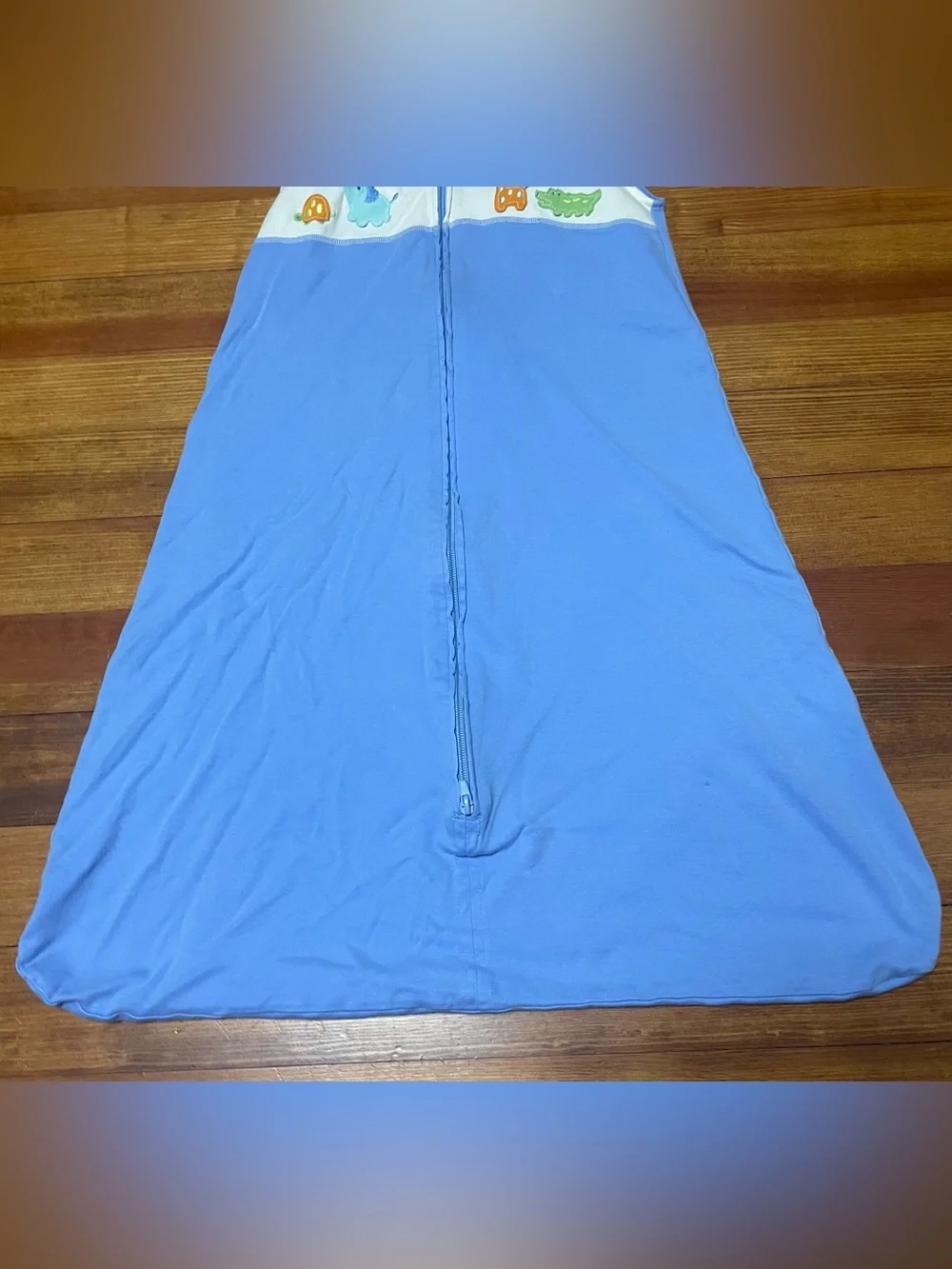 Halo Blue Cotton Sleep Sack with Animal Appliqués Size XL